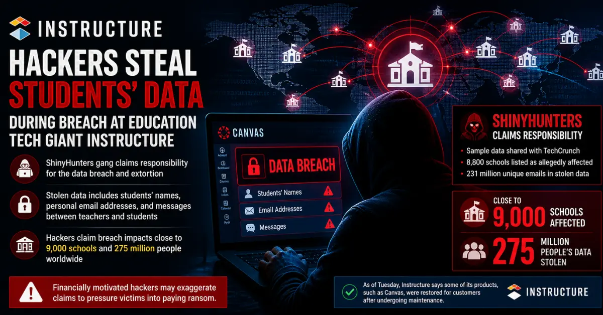 Instructure Hacking Student Data Exposed in Instructure Hack Claims - Up Headlines